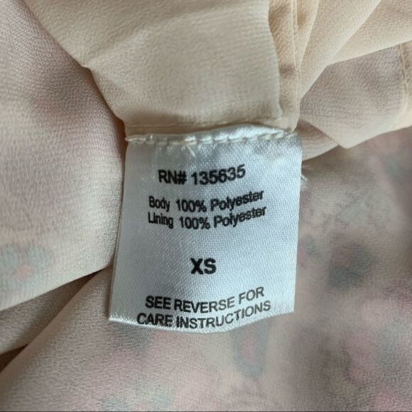 Anthropologie Love the Label Sam pink floral mini dress size XS - Picture 9 of 13